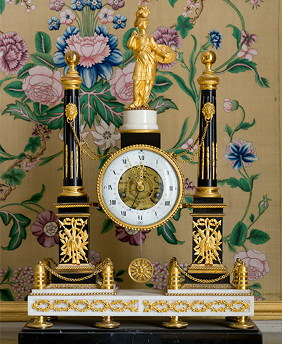 Empire style table clock. Belonged to King Karl XIII. Gripsholm Castle
